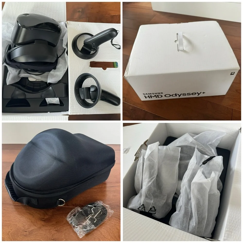 Samsung HMD Odyssey+ VR with controllers and hard carrying case